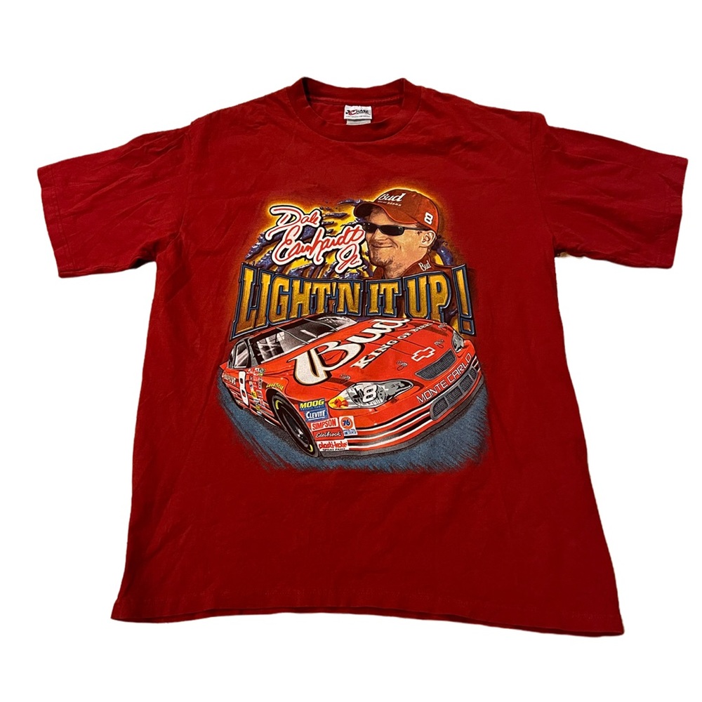 chase authentics nascar dale earnhardt jr. budweiser 8 red graphic tee